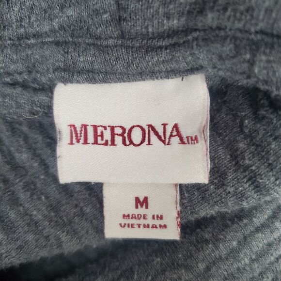 Merona Gray Textured Funnel Turtle Neck Sweatshirt, Women's Size Medium, Warm - Picture 8 of 9